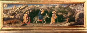 Adoration of the Magi Altarpiece, Central Predella Flight into Egypt